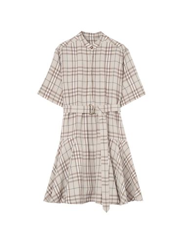 Burberry Linen Blend Short Dress - Burberry - Modalova