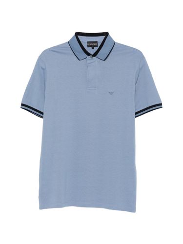 Logo Cotton Polo Shirt - Emporio Armani - Modalova
