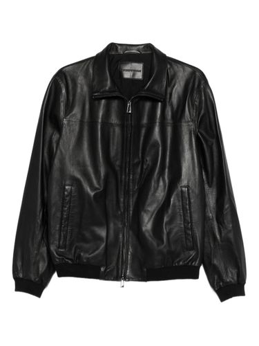 Leather Blouson Jacket - Emporio Armani - Modalova