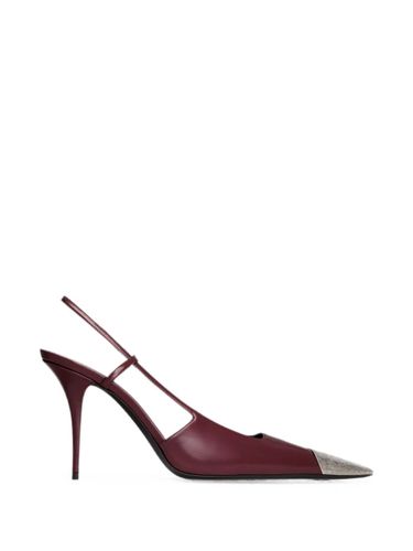 Jeanne Leather Slingback Pumps - Saint Laurent - Modalova