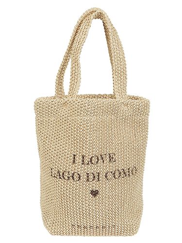 I Love Lago Di Como Rafia Tote - ANITA BILARDI - Modalova