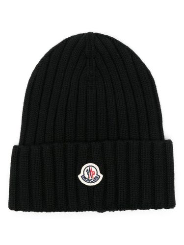 Moncler Logo Wool Beanie - Moncler - Modalova