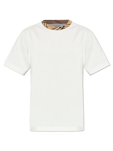 Burberry Checked Collar T-Shirt - Burberry - Modalova