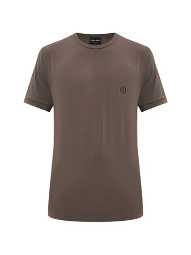 Embroidered-Logo T-Shirt - Giorgio Armani - Modalova
