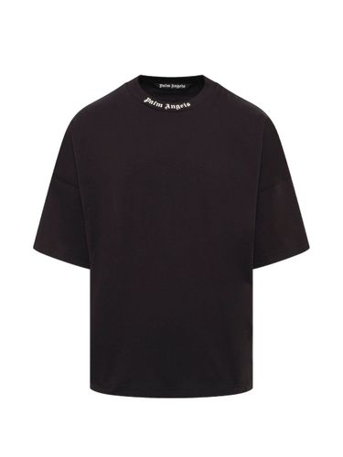Palm Angels Logo Cotton T-Shirt - Palm Angels - Modalova