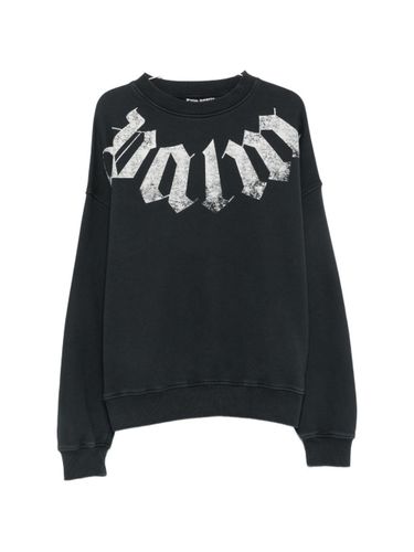 Palm Angels Logo Cotton Sweatshirt - Palm Angels - Modalova