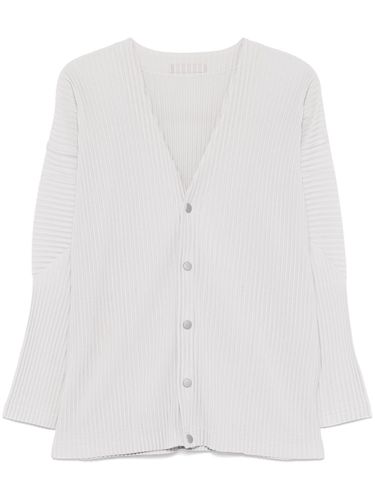Pleated V-Necked Cardigan - HOMME PLISSE' ISSEY MIYAKE - Modalova