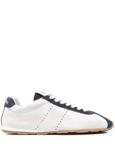Miu Miu Suede Leather Sneakers - Miu Miu - Modalova