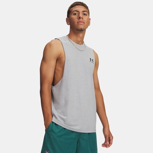 Débardeur à emmanchures découpées Left Chest Acier Light Heather / Noir XXL - Under Armour - Modalova