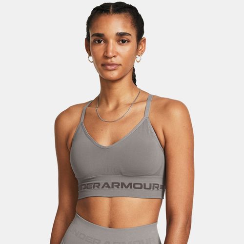 Brassière de sport Seamless Low Long Pewter / Fresh Clay XL - Under Armour - Modalova