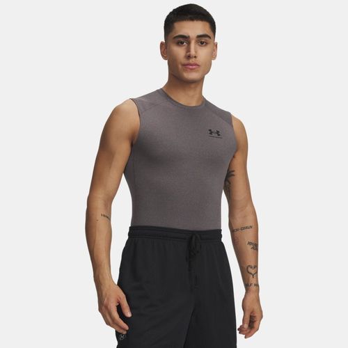 Haut sans manches HeatGear® Carbon Heather / Noir M - Under Armour - Modalova