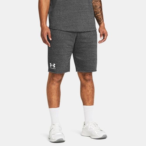 Short Rival Terry Castlerock Light Heather / Onyx Blanc M - Under Armour - Modalova