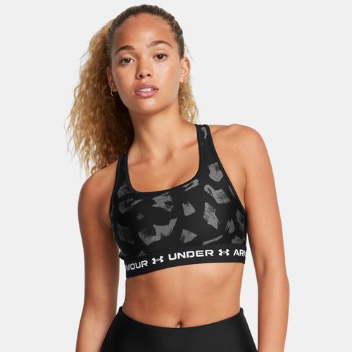 Brassière de sport imprimé à dos croisé et maintien modéré Armour® / Anthracite / Blanc M - Under Armour - Modalova