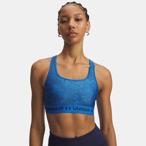 Brassière de sport à dos croisé et maintien modéré à imprimé Armour® Atlantis / Washed Marine S - Under Armour - Modalova