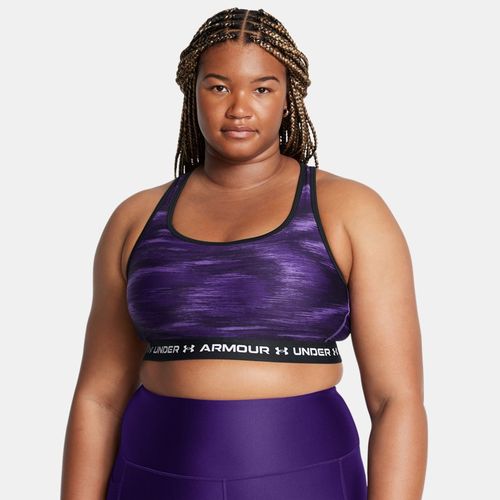 Brassière de sport Armour® Mid Crossback Print Mauve / Lavish / Blanc 2X - Under Armour - Modalova