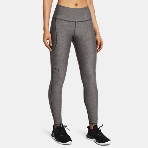 Legging long HeatGear® No-Slip Waistband Charcoal Light Heather / Noir XXL - Under Armour - Modalova