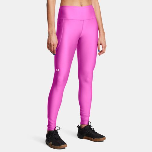 Legging long HeatGear® No-Slip Waistband Vivid Magenta / Blanc M - Under Armour - Modalova