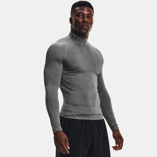 Haut à col montant et manches longues HeatGear® Carbon Heather / Noir L - Under Armour - Modalova