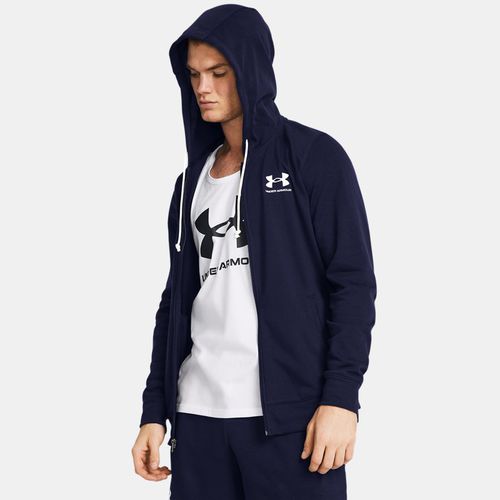 Haut entièrement zippé Rival Terry Midnight Marine / Onyx Blanc 3XL - Under Armour - Modalova