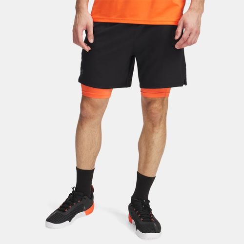 Short 2-en-1 Vanish Woven / Fire / Pitch Gris XS - Under Armour - Modalova
