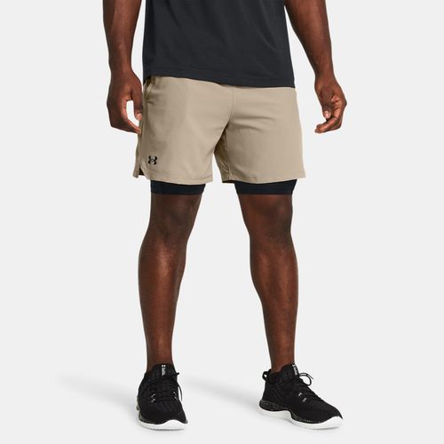 Short 2-en-1 Vanish Woven Timberwolf Taupe / Noir / Noir L - Under Armour - Modalova