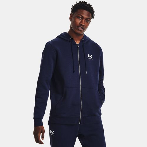 Sweat à capuche entièrement zippé Icon Fleece Midnight Marine / Blanc L - Under Armour - Modalova