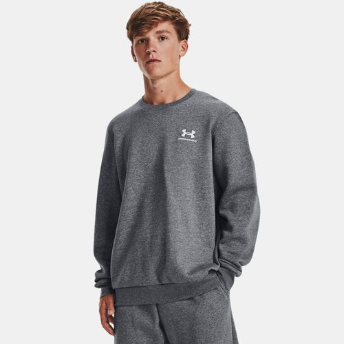 Haut à col ras du cou Icon Fleece Pitch Medium Heather / Blanc L - Under Armour - Modalova