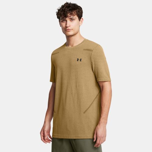 Haut à manches courtes Seamless Grid Camel / Noir M - Under Armour - Modalova