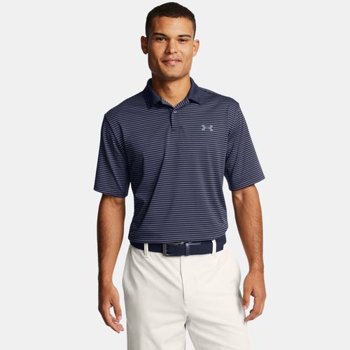 Polo Matchplay Stripe Midnight Marine / Flare Orange / Pitch Gris S - Under Armour - Modalova