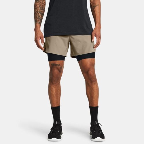 Short 2 en 1 Vanish Elite Timberwolf Taupe / Noir / Noir XXL - Under Armour - Modalova