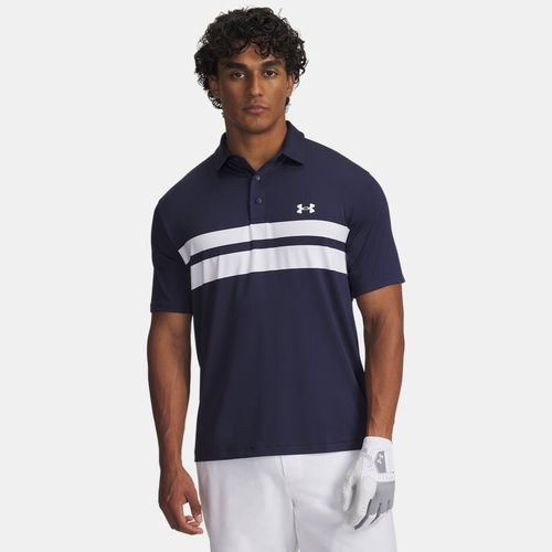 Polo à rayures Playoff 3.0 Midnight Marine / Blanc / Blanc M - Under Armour - Modalova