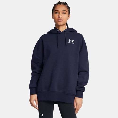 Sweat à capuche oversize Icon Fleece Midnight Marine / Blanc M - Under Armour - Modalova