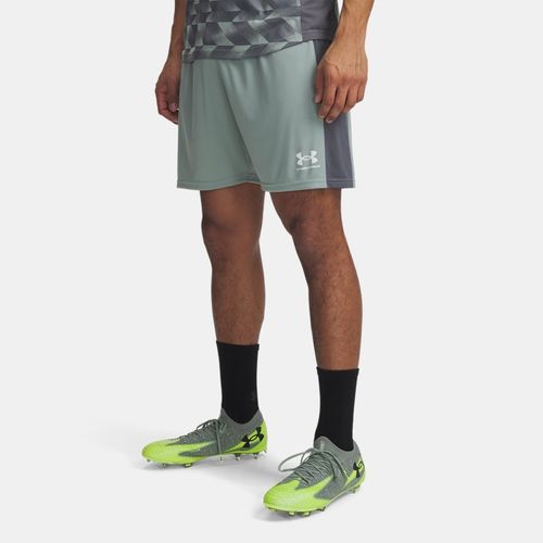 Short en maille Challenger Silica / Castlerock / Blanc L - Under Armour - Modalova