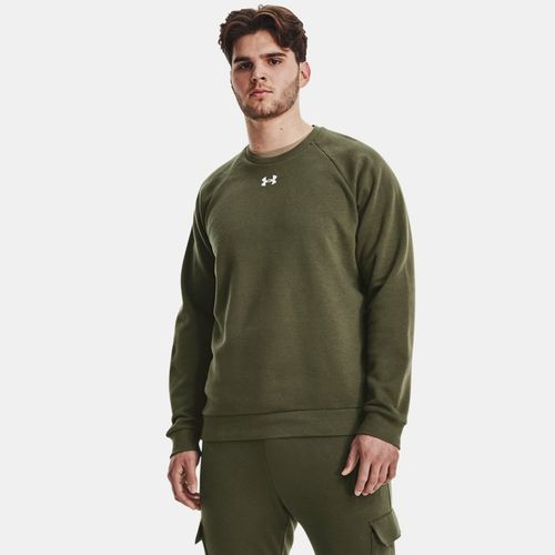 Haut à col ras du cou Rival Fleece Marine OD / Blanc L - Under Armour - Modalova