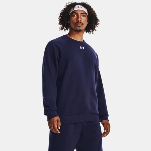 Haut à col ras du cou Rival Fleece Midnight Marine / Blanc L - Under Armour - Modalova