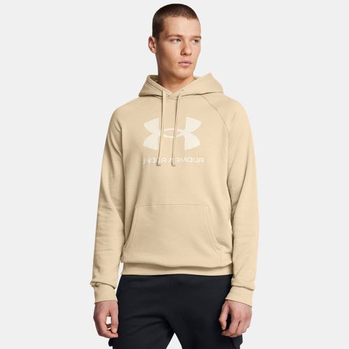 Sweat à capuche Rival Fleece Logo City Khaki / Summit Blanc S - Under Armour - Modalova