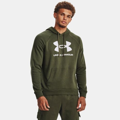 Sweat à capuche Rival Fleece Logo Marine OD / Blanc XXL - Under Armour - Modalova