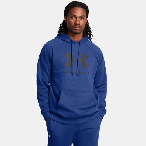 Sweat à capuche Rival Fleece Logo Tech / Midnight Marine S - Under Armour - Modalova