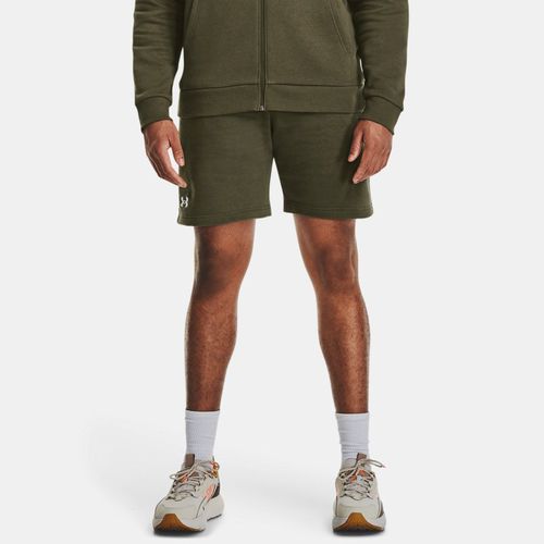 Short Rival Fleece Marine OD / Blanc M - Under Armour - Modalova