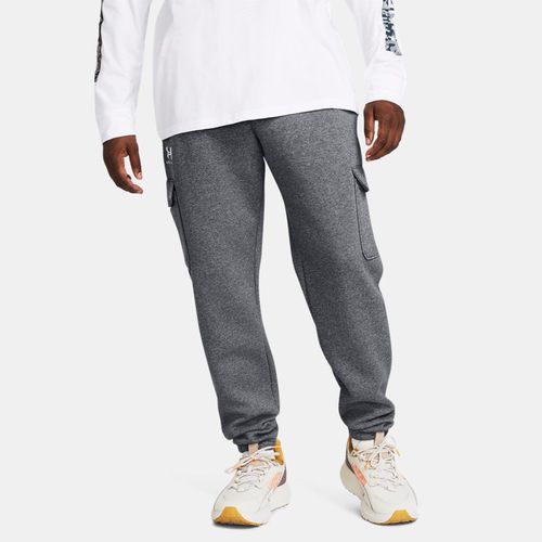 Pantalon cargo Icon Fleece Pitch Medium Heather / Blanc L - Under Armour - Modalova