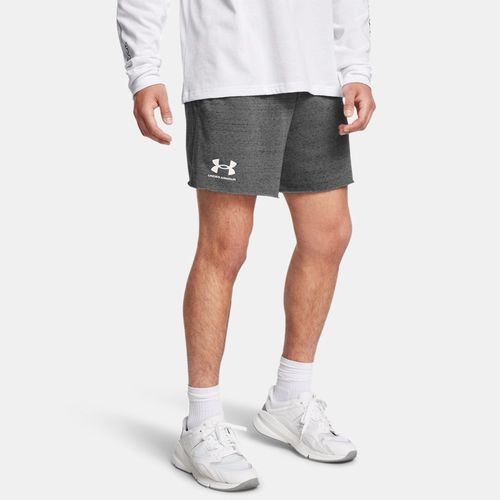 Short en tissu molletonné 15 cm Rival Castlerock / Onyx Blanc XXL - Under Armour - Modalova