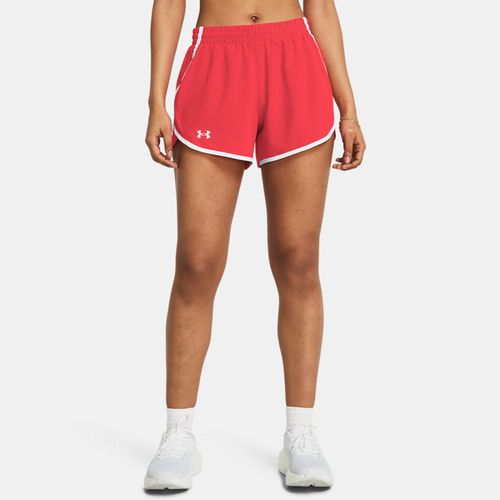 Short Fly-By 8 cm Racer / Blanc / réfléchissant M - Under Armour - Modalova