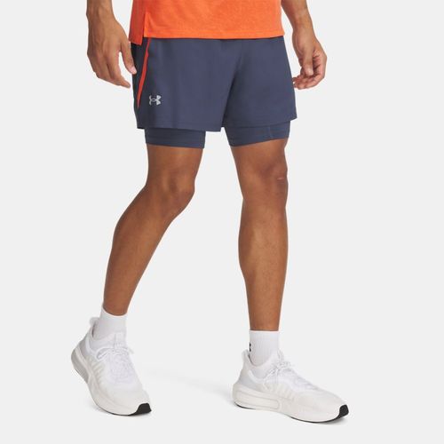 Short 2-en-1 13 cm Launch Downpour / Fire / réfléchissant S - Under Armour - Modalova