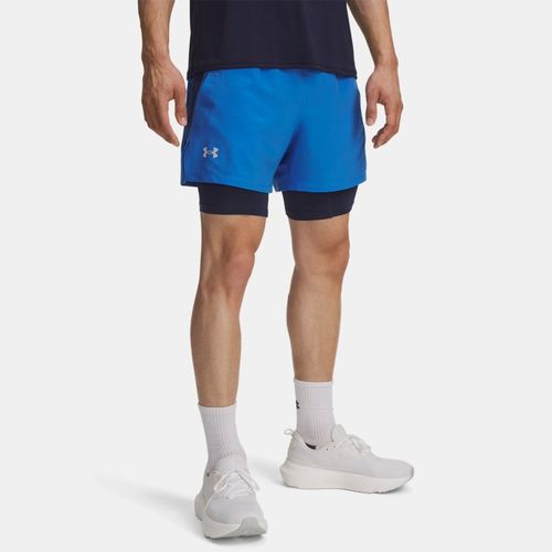 Short 2-en-1 13 cm Launch Atlantis / Washed Marine / réfléchissant M - Under Armour - Modalova