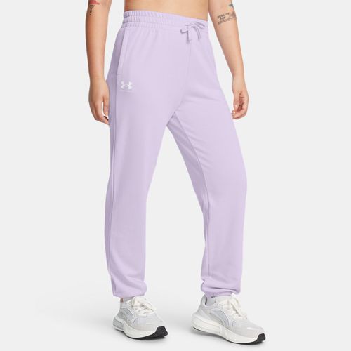 Pantalon de jogging Rival Terry Salt Mauve / Blanc L - Under Armour - Modalova