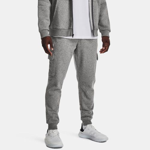 Pantalon de jogging cargo Rival Fleece Castlerock Light Heather / Blanc S - Under Armour - Modalova