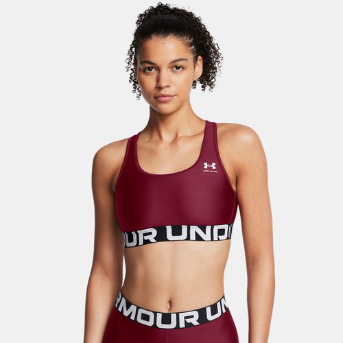 Brassière de sport HeatGear® Armour Mid Branded Cardinal / Blanc M - Under Armour - Modalova