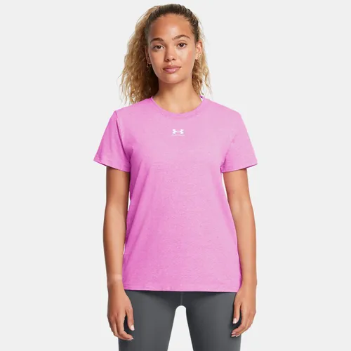 Haut à manches courtes Rival Core Vivid Magenta / Blanc S - Under Armour - Modalova