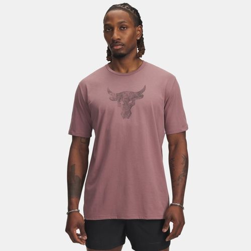 Haut à manches courtes et motif Project Rock Payoff Maroon Mist / Noir S - Under Armour - Modalova