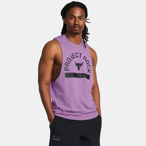 Haut sans manches Project Rock Payoff Graphic Provence Mauve / Noir L - Under Armour - Modalova